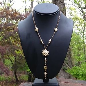 VINTAGE 14K GP Celestial Sun Moon Face North Star